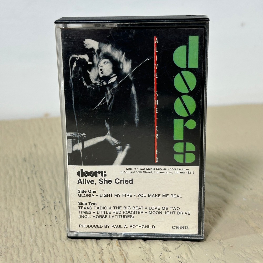 The Doors Alive She Cried Cassette Tape 1983 Live Album‎ Elektra RCA C163413